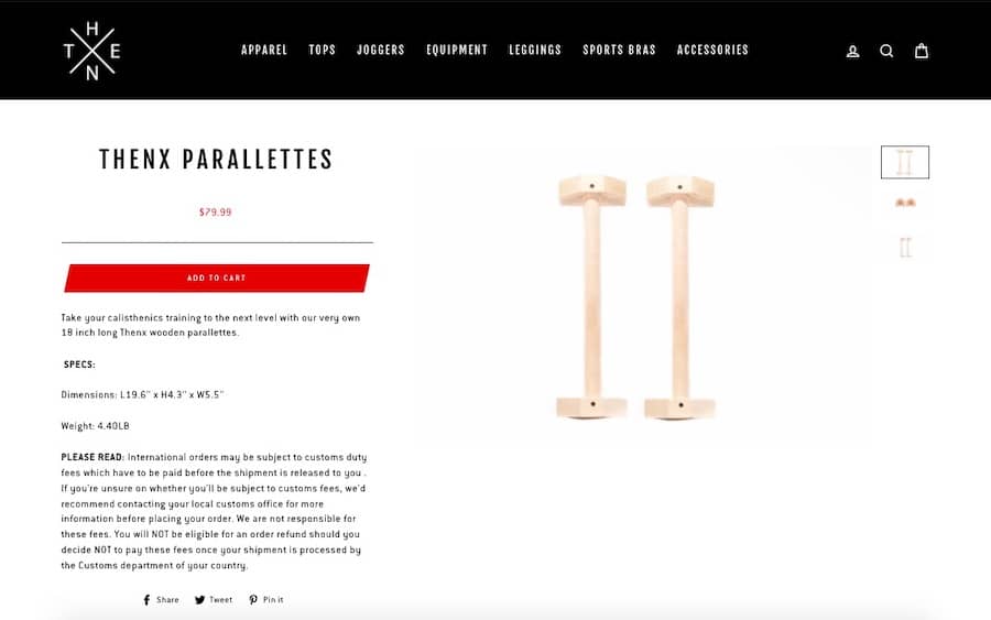 Thenx Wooden Parallettes Website | ModernCalisthenics.com